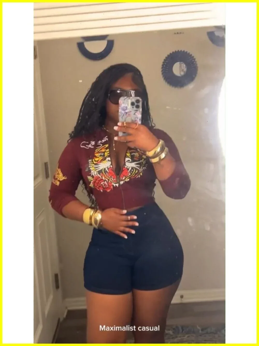 Stretchy Denim Shorts High Waisted Pull On Jorts 4 Pockets